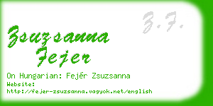 zsuzsanna fejer business card