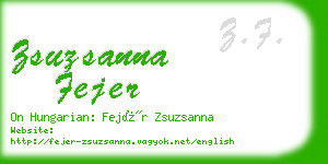 zsuzsanna fejer business card